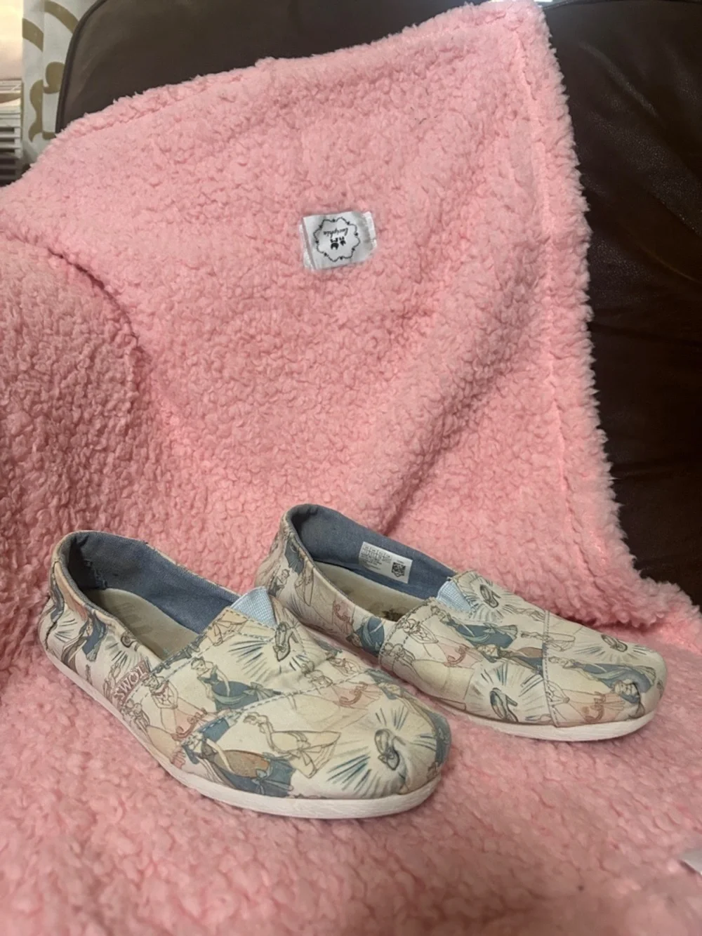 Toms Disney Princesses Canvas Slip-On Flats